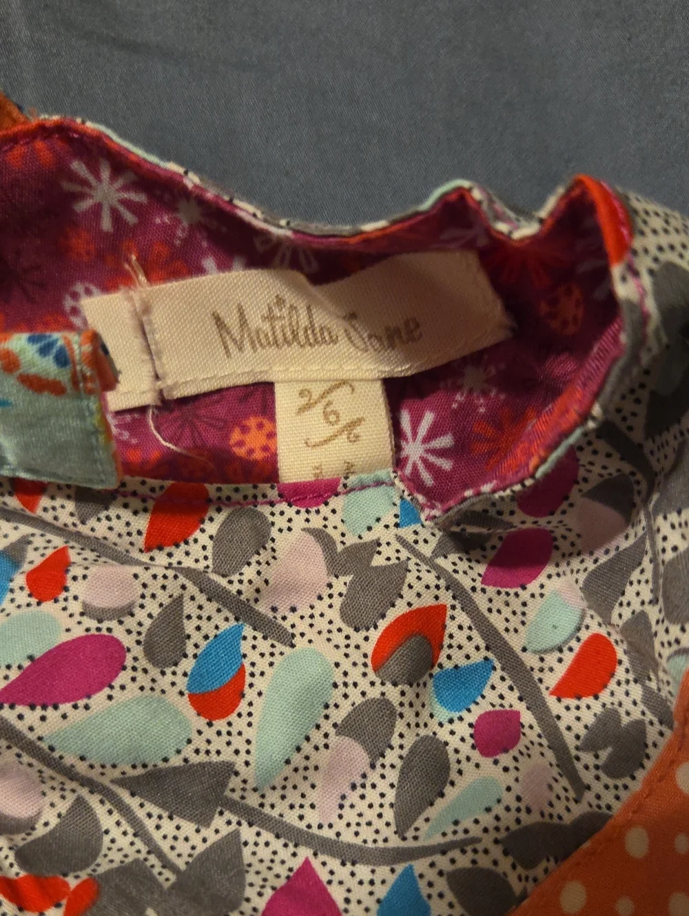 Matilda Jane Floral Knot Top with Polka Dot Tie